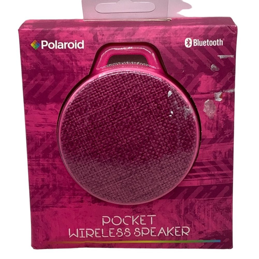 Polaroid Bluetooth Pocket Sized Wireless‎ Speaker Rechargeable Pink Barbiecore